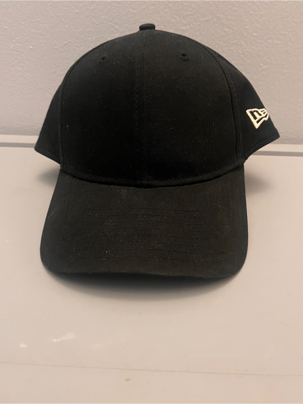 New Era Black Unstructured Curved-Brim Baseball Cap